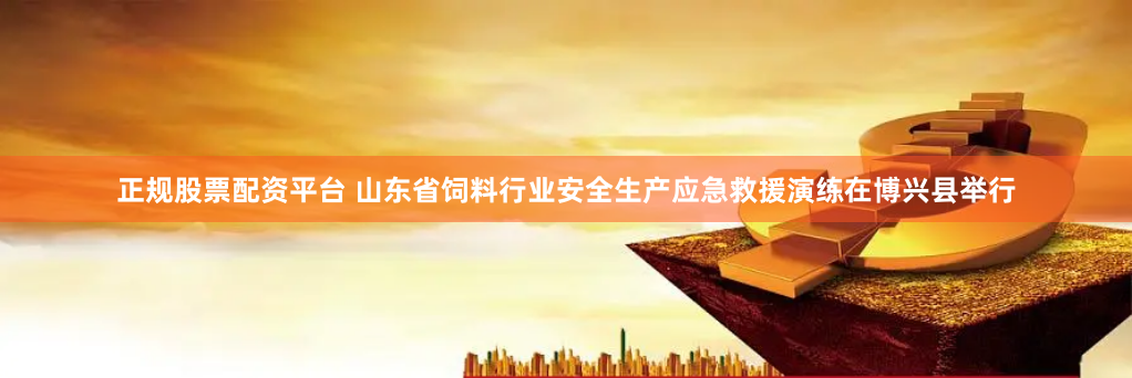 正规股票配资平台 山东省饲料行业安全生产应急救援演练在博兴县举行