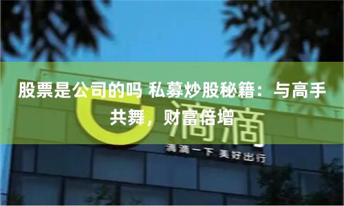 股票是公司的吗 私募炒股秘籍：与高手共舞，财富倍增